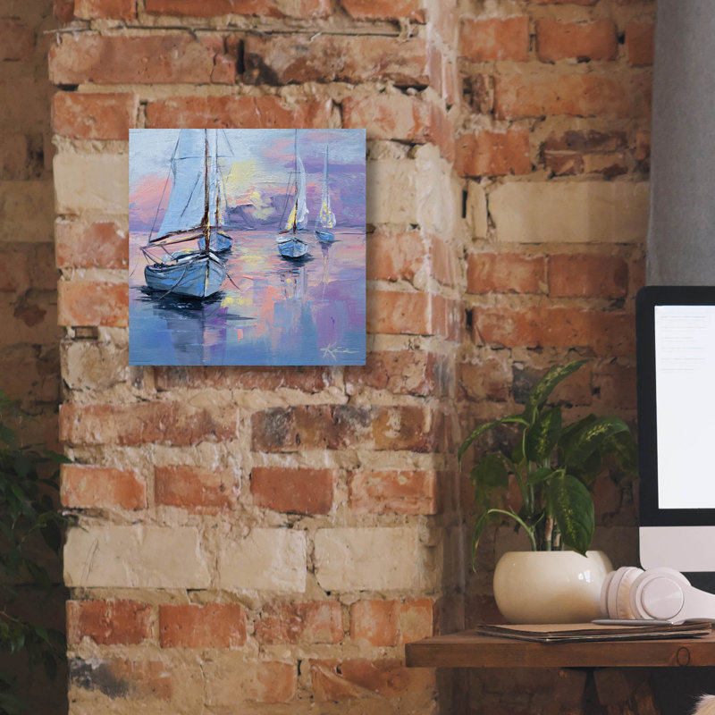 Art mural sur toile 12 "x 12" Highlands Dunes "Seascapes 1" par Lindsay Kivi