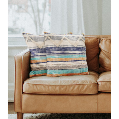 Strope Textured Throw Pillow Set of 2