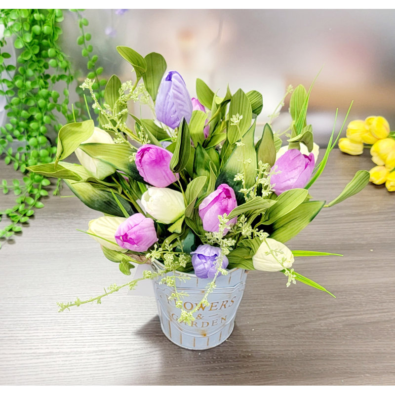 15 " Polyester Tulip Arrangement