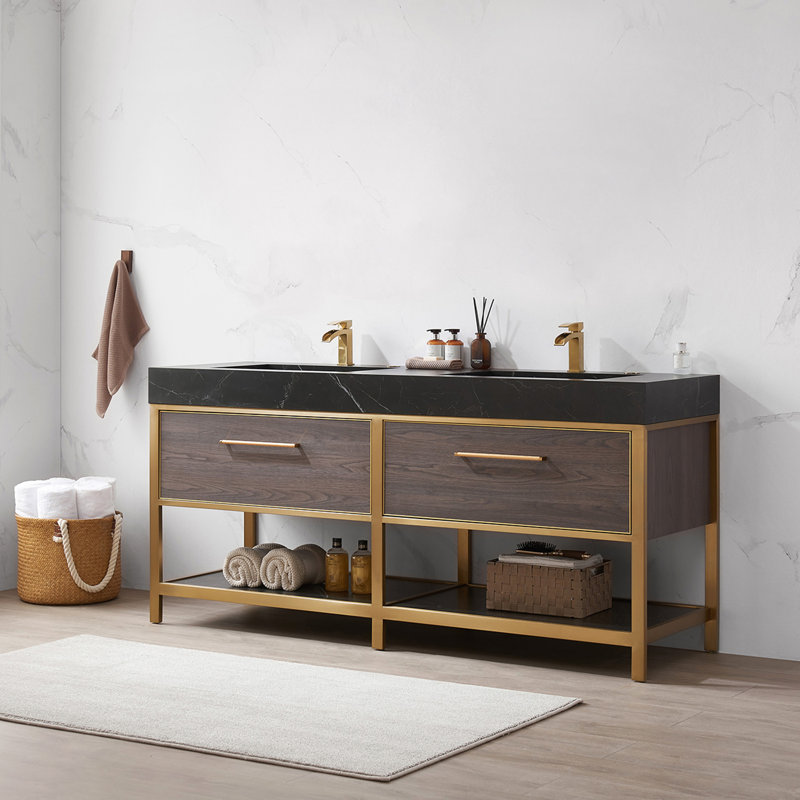 Ensemble de meuble-lavabo double 72 "