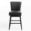 Charcoal Grey Swivel Counter Stool With Fabric - Birch Legs, 25" Package Width, Practical Comfortable Seat, Width
