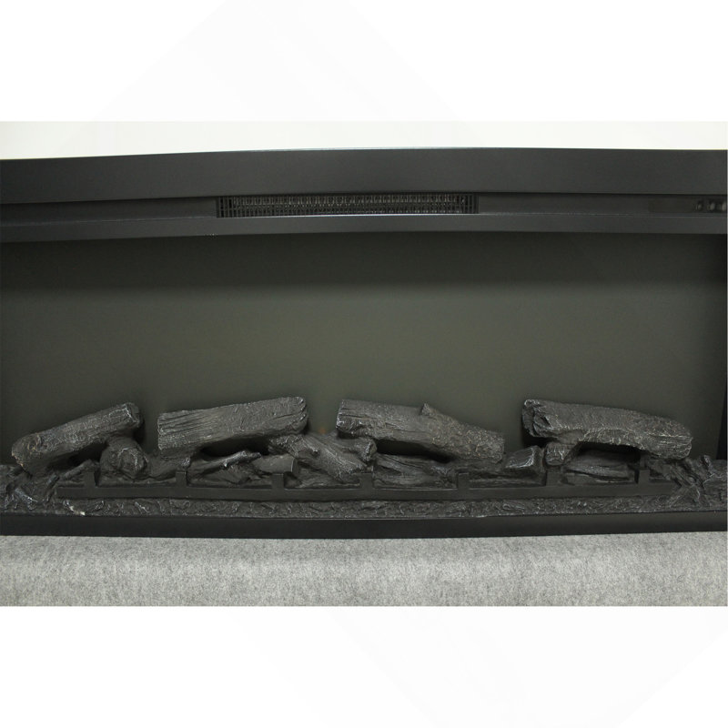 44 Inch Wall Recessed Electric Fireplace With Remote And Imitation Flame , LED Light Heater