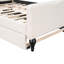 Lit de jour rembourré beige avec lit gigogne simple - Complète diverses décorations pleine grandeur en tissu d'ameublement stable et captivant