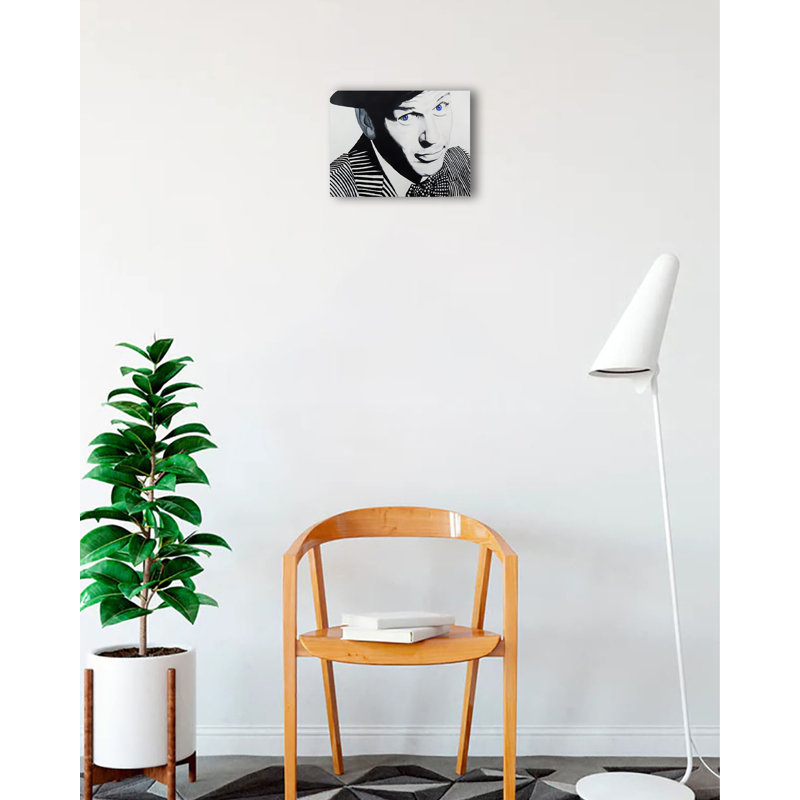 «Frank Sinatra», reproduction de peinture acrylique encadrée, H 12 po x l 16 po x P 1,5 po, Toile tendue