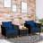 Antun Acacia 2 - Person Patio Conversation Set with Cushions-207670630