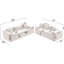 Boucle grise pour la détente - Mobilier de salon 3 places et 2 canapés avec table de bout-561444222