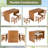 Rectangular 4 - Person 58" Long Bar Height Dining Set With Cushions