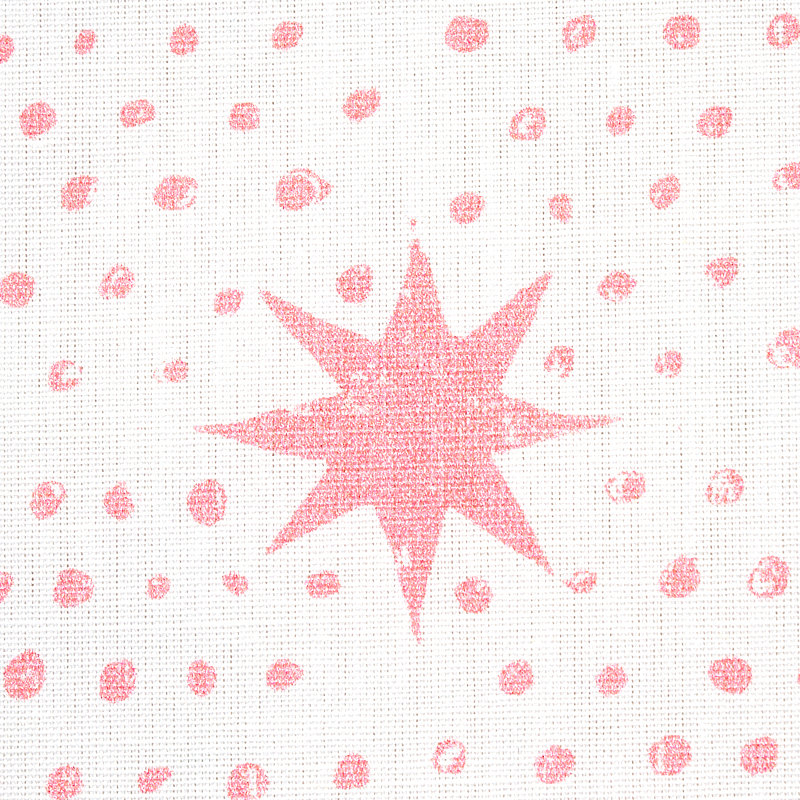 Tissu à pois Schumacher x Molly Mahon, Rose