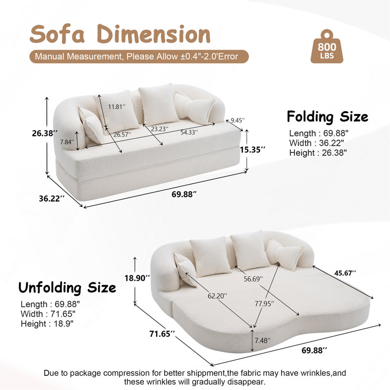 2-in-1 Foldable Sofa Bed