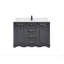 48" Cadet Finish Solid Wood Sink Vanity  With 1' Artificial Stone Top-381423860