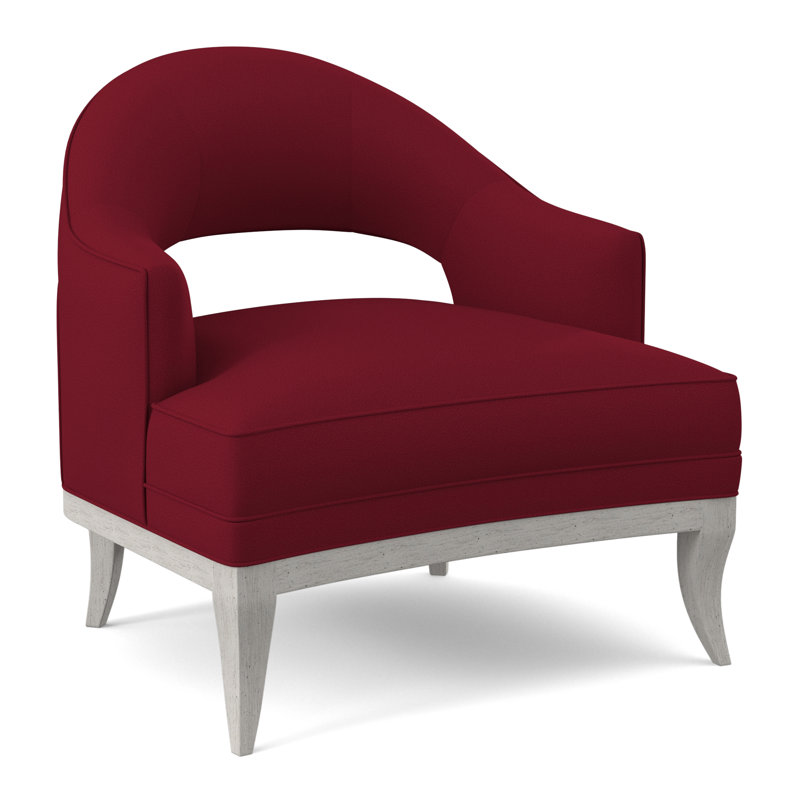 Fauteuil Mariposa, Bisque, Mélange de polyester rouge à lèvres Margaret