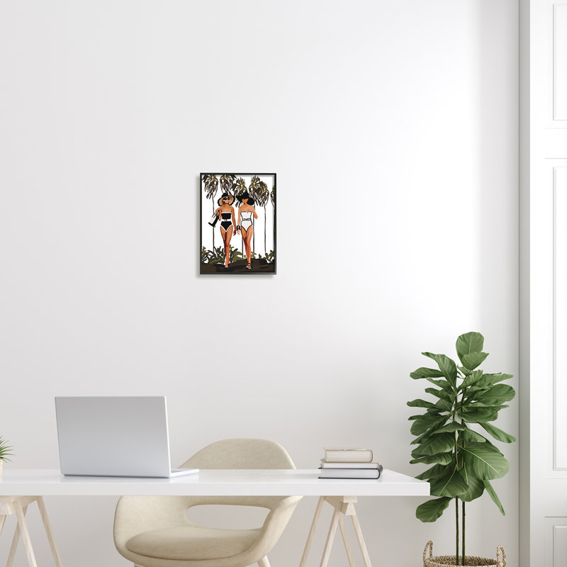 Beach Babes Tropical Adventure Canvas Print with Black Frame