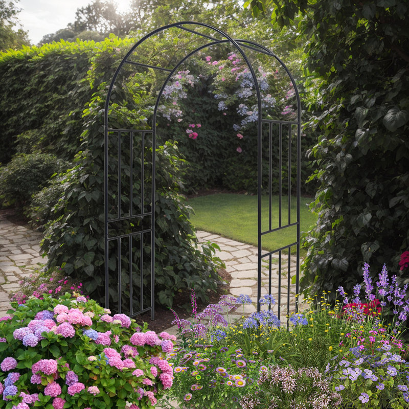 Tonnelle de jardin à treillis en fer