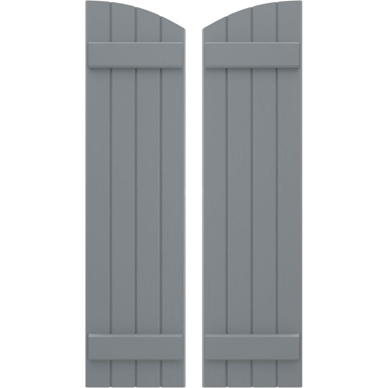 Volets de planche-n-lattes jointes avec plateau elliptique Americraft (2 lattes) (par paire), Océan, 14", 38"