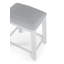 - Tabouret sans dossier de 24 po de style islamorada - Finition blanche - Revêtement gris pommelé