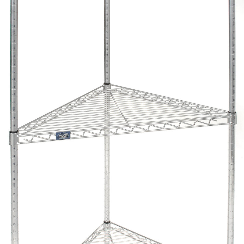 Chrome 18" Triangle Wire Corner Shelf