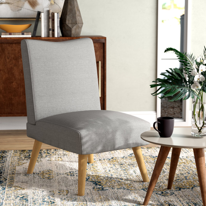 Britzel Upholstered Accent Chair, Gray Polyester