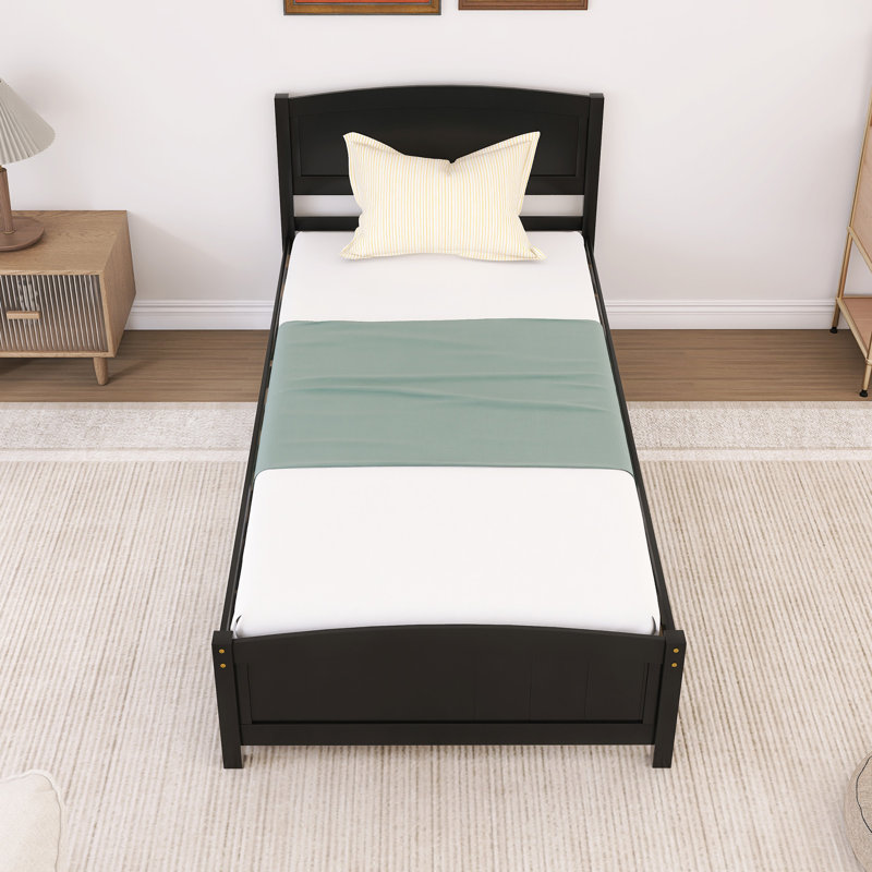 Lit plateforme simple avec deux tiroirs, Espresso