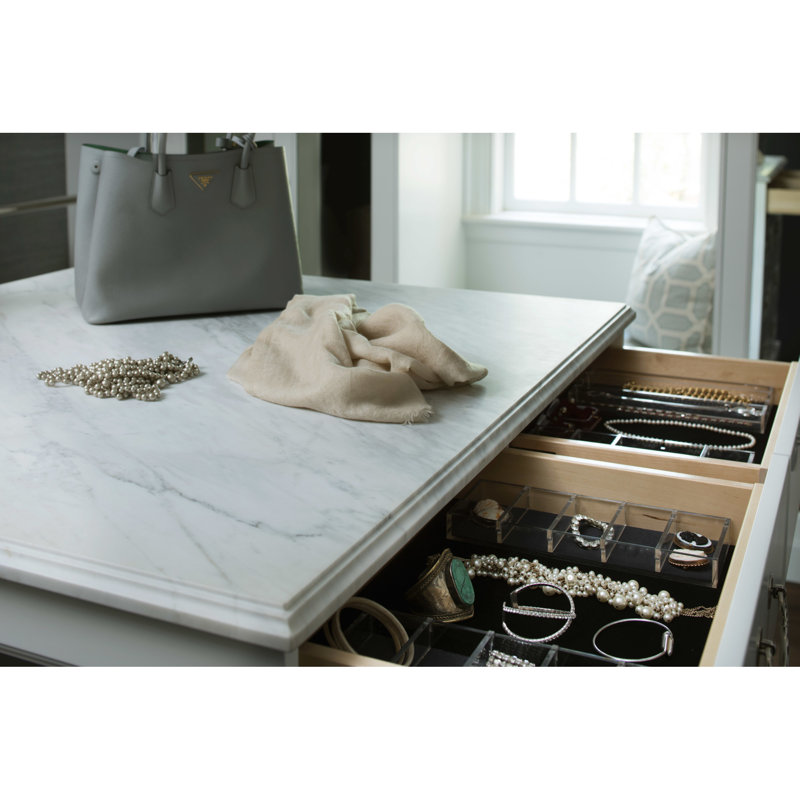 Rev-A-Shelf Acrylic Jewelry Organizer to use in Rev-A-Shelf Closet Drawers, 1.25" H x 11.625" W x 4.25" D