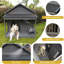 Niche pour chien résistante aux intempéries avec terrasse spacieuse et installations de nettoyage