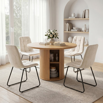 47cm H Tufted Upholstered Upholstered Back Side Chair