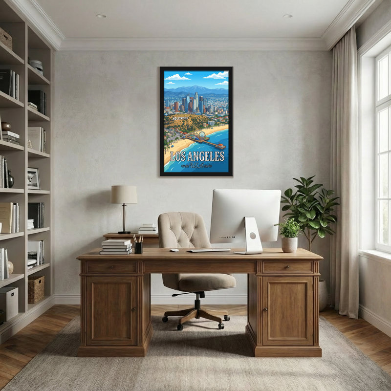 Scène et paysages urbains Los Angeles, H 18 po x l 12 po