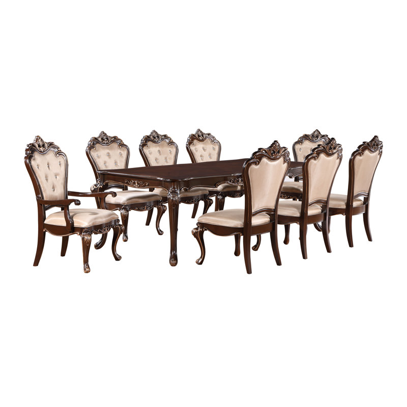 Ensemble de salle à manger Constantine, 9 pièces : table, 8 chaises