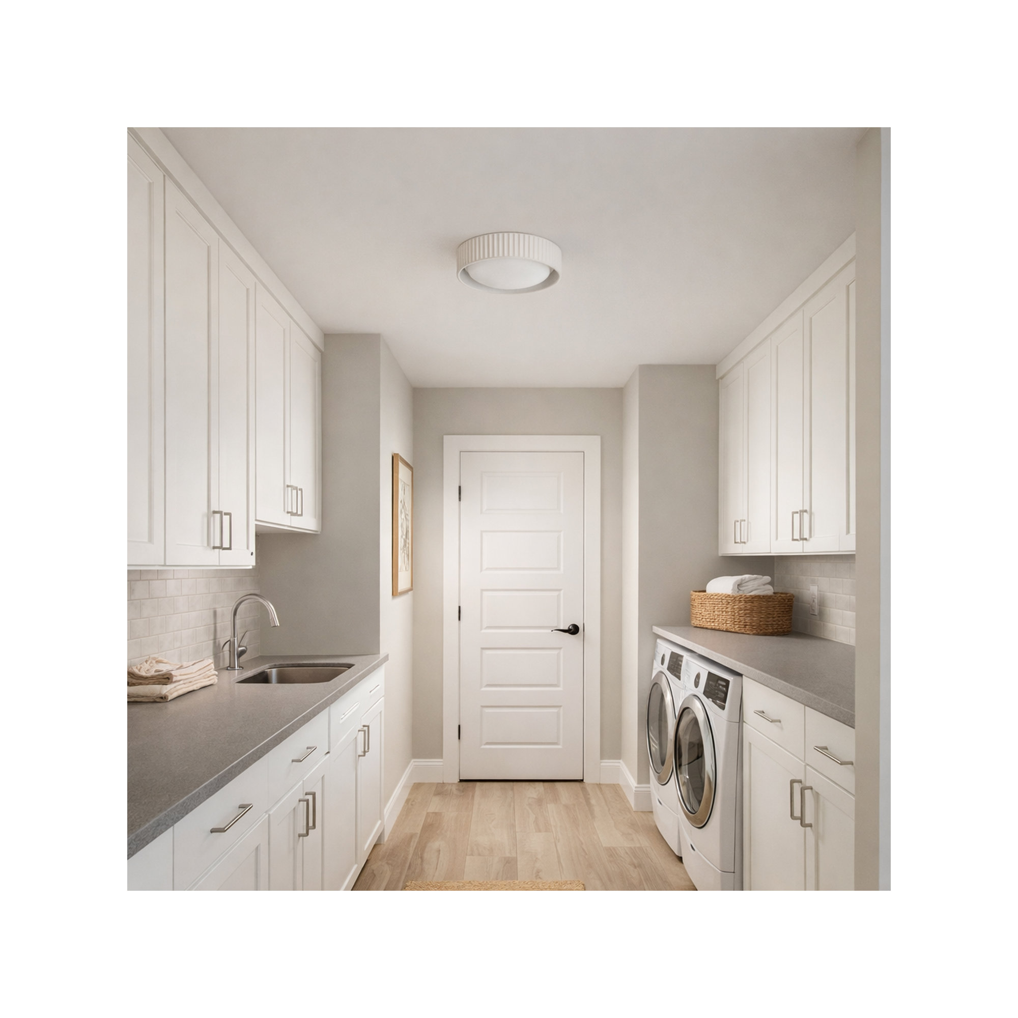 Calcott Flush Mount, Chalk White