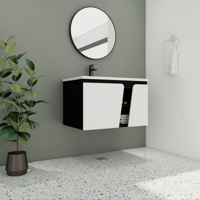 Kerrilee 32.17'' Single Bathroom Vanity with Ceramic Top
