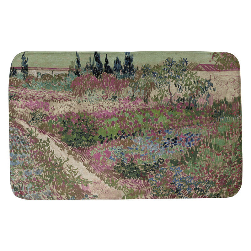 Kinsey Memory Foam Non-Slip Bath Rug, 21" W x 34" L, Pink