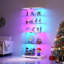 5-Tier Tempered Glass Display Cabinet with Motion Sensor RGB Lights-1479731469