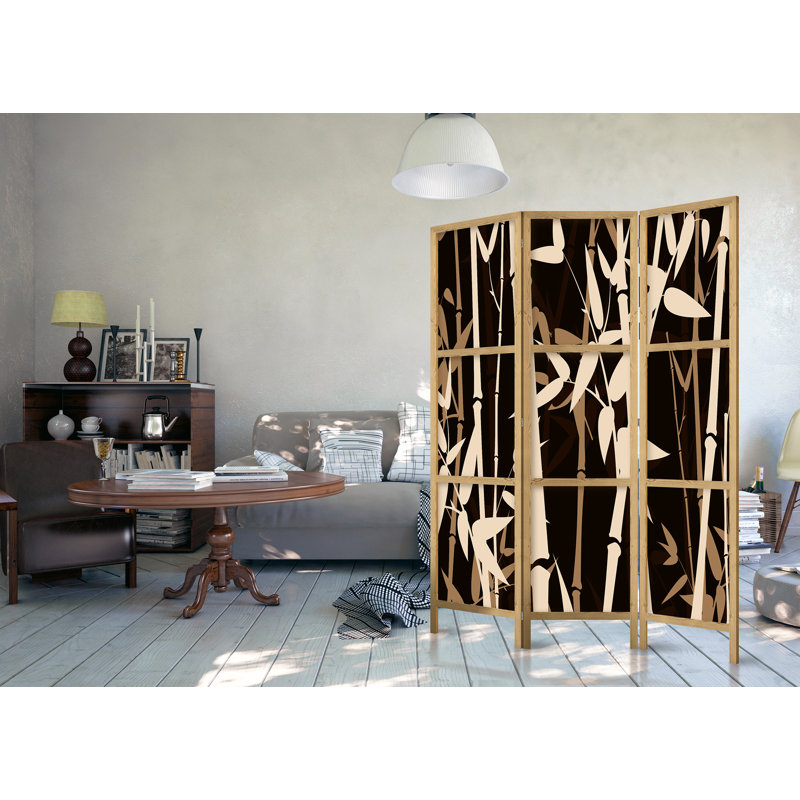 135cm W x 171cm H 3 - Panel Solid Wood Folding Room Divider