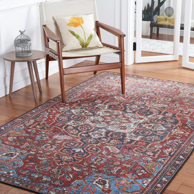 Ziebarth 138 M/W S/R Area Rug In Red / Blue