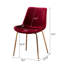 3 salles à manger - table ronde moderne et 2 chaises en tissu d'ameublement en velours doux