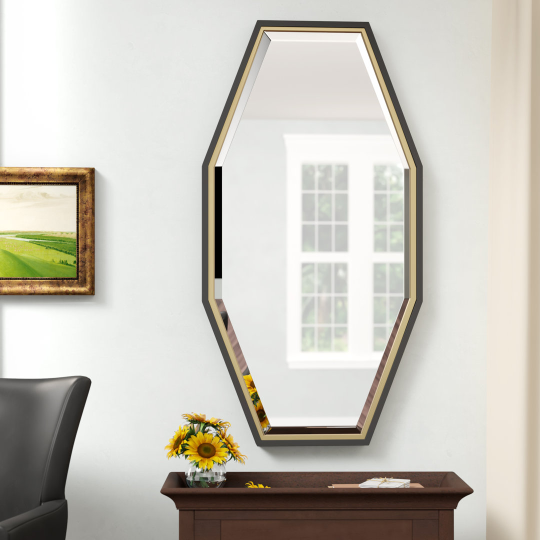 Silvana Wood PATTERN Wall Mirror George Oliver