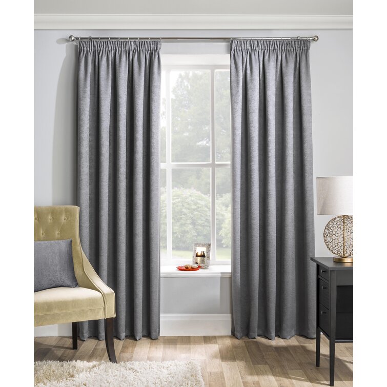 Three Posts Armington Pencil Pleat Light Reducing Thermal Curtain ...