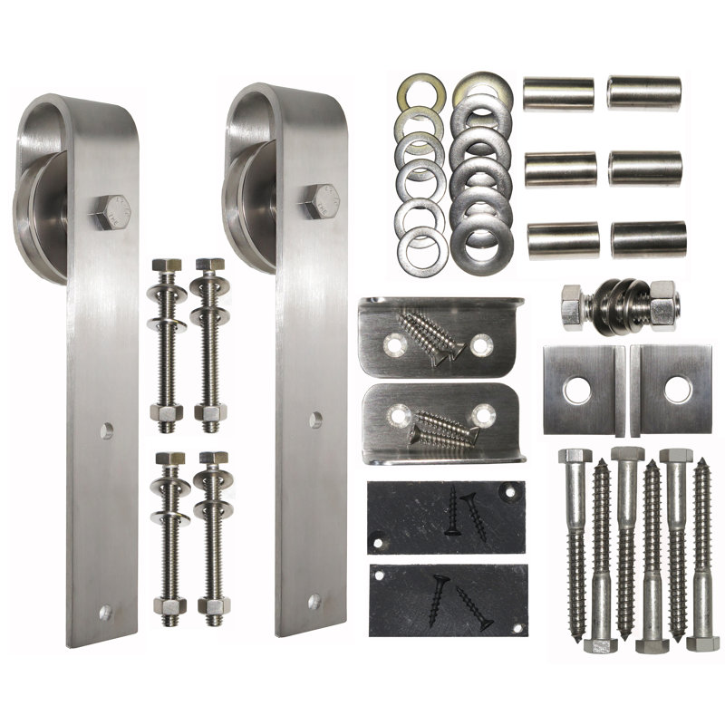 Square End Rolling Standard Single Barn Door Hardware Kit