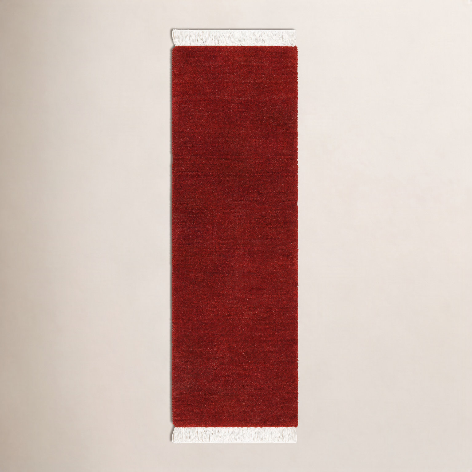 Clio Hand-Loomed Beige Wool Rug, Runner 3' x 10'