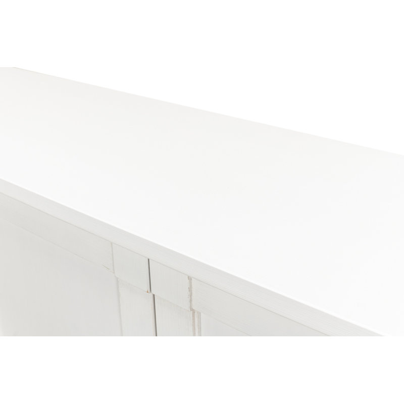 Boxholm 112'' W Solid Wood Sideboard, Cortina White