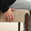 Chaise de salle à manger rembourrée à dossier en bois massif (ensemble de 6)-1776103299