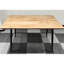 Table de cuisine en bois avec pieds en métal noir, sièges 4, bureau, table de salle à manger, bois imperméable, stable et facile à nettoyer convenant à la cuisine, à la pièce, au bureau, aux égratignures