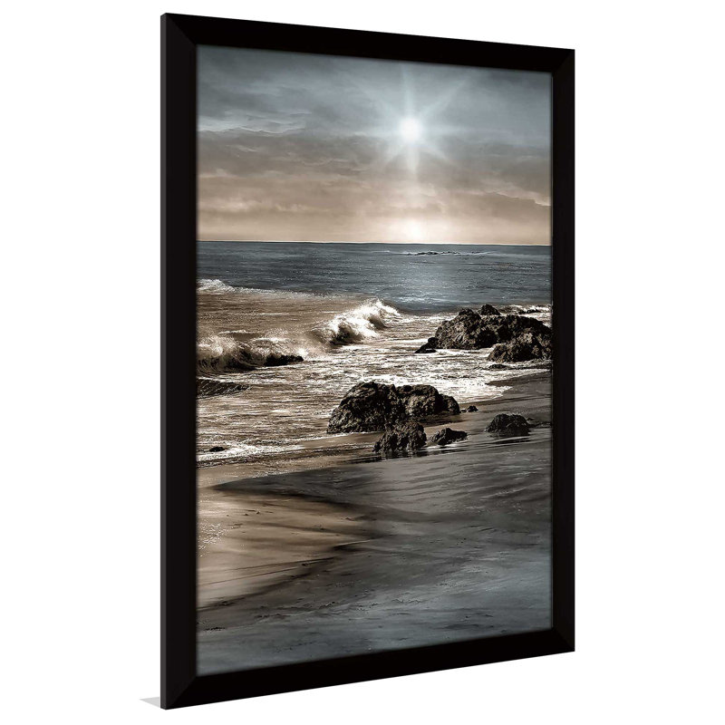 «Blue Sea Sunset II», reproduction d'impression encadrée, H 27,5 po x l 21,5 po x P 0,75 po