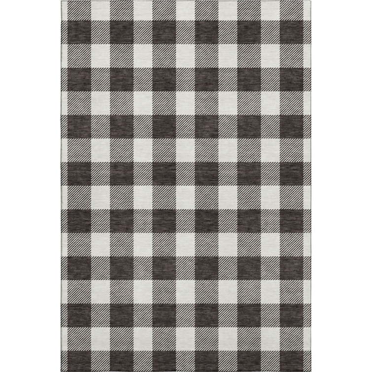 Premium Machine Washable Prisco Black Rug