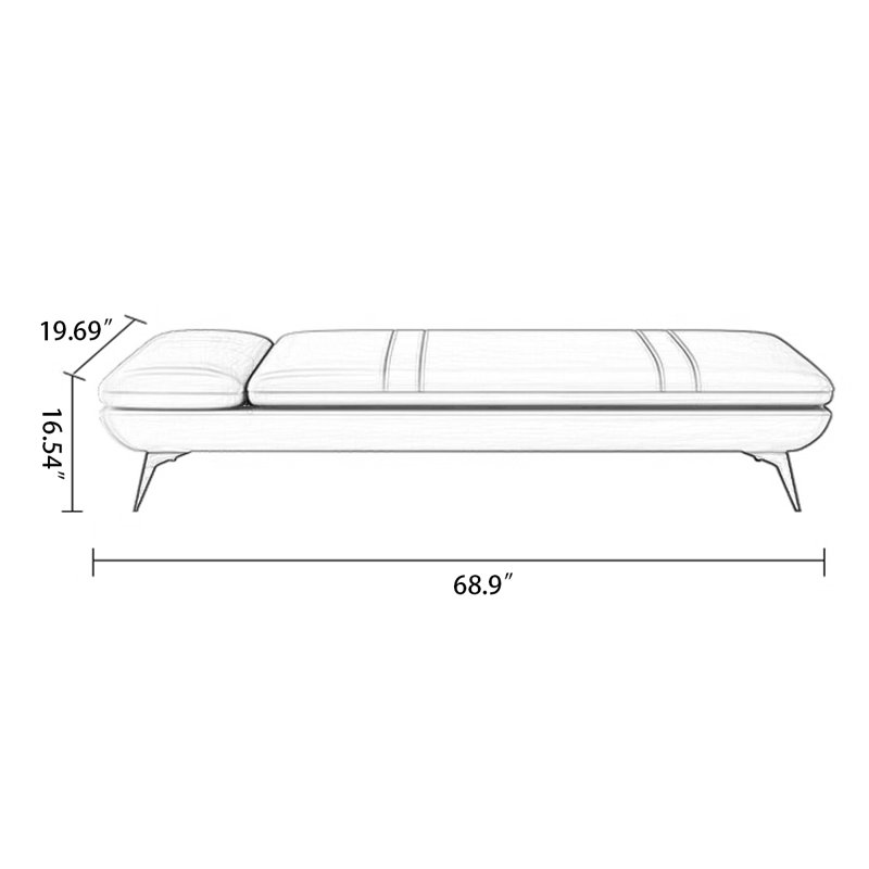 Banc rembourré, Gris / beige
