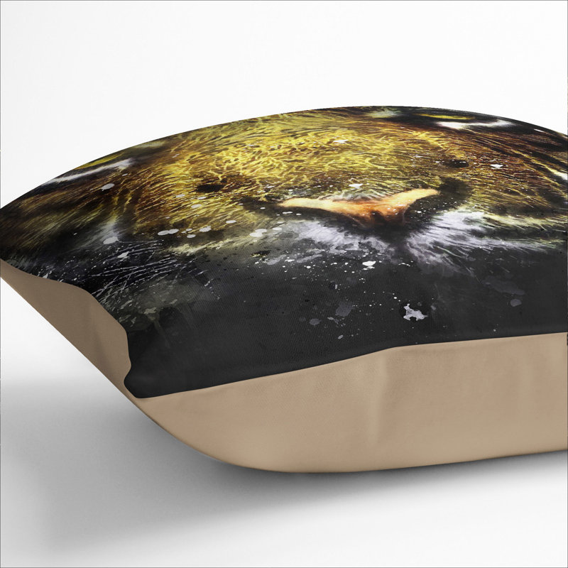 Tiger Vol.2 Scatter Cushion, Stone, 40cm H x 40cm W x 15cm D