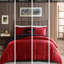 Édredon chaud pour lit double / grand lit en rouge et noir avec design rouge et noir A Cozy Night-127364384-127364378