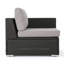 Santa Rosa - Fauteuil droit (gris + aluminium)
