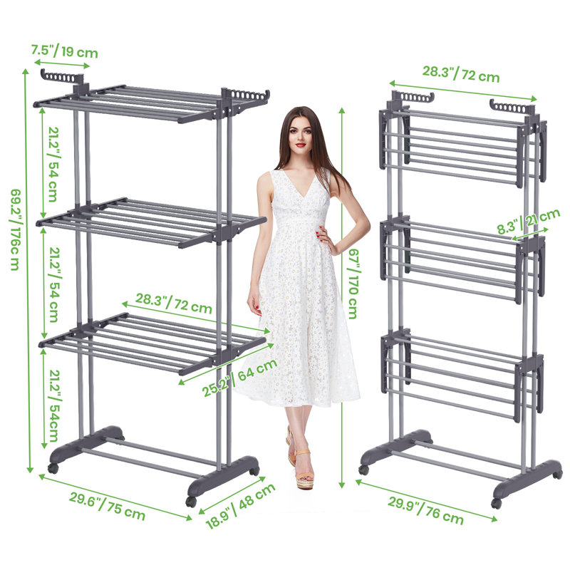 Bole Adjustable Rolling Clothing Rack