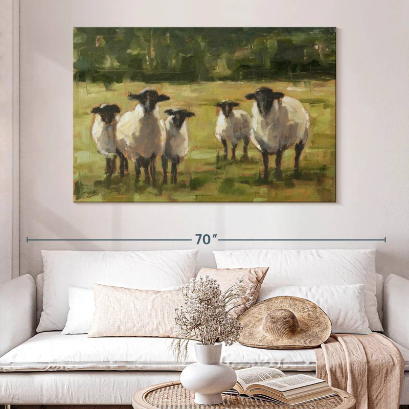 Famille de moutons Brampt I, H 34 po x l 51 po