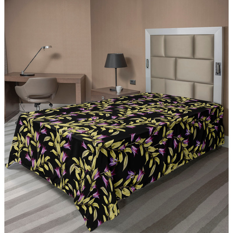 Drap floral, Vert avocat, magenta